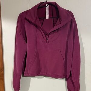 Lululemon Athletica Maroon ribbed softstreme pullover